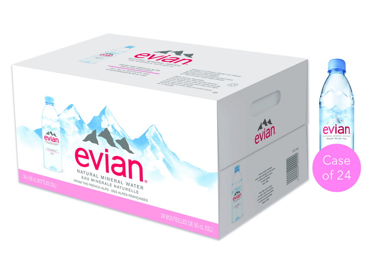 Вода Evian / Эвиан 0,5 л. без газа (24 бут.) короб - дополнительное фото